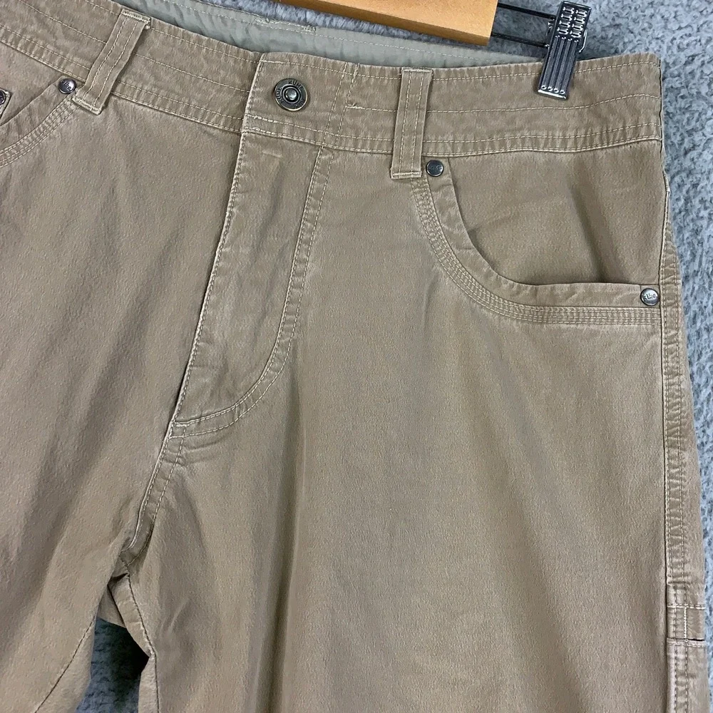 Kuhl Revolvr Pants Men's 34x32 Tan Hiking Outdoor Stretch Articulated Knee Work